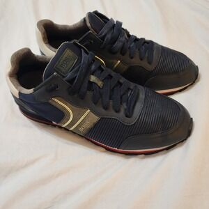 Hugo Boss Parkour Runn Mens EU 42 US 9 Style : 50422380 Navy Gold Sophisticated